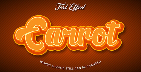 Carrot editable text effect