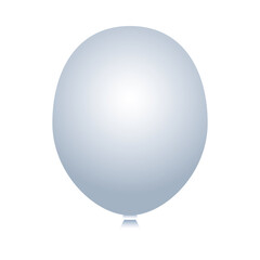 white balloon helium floating isolated icon