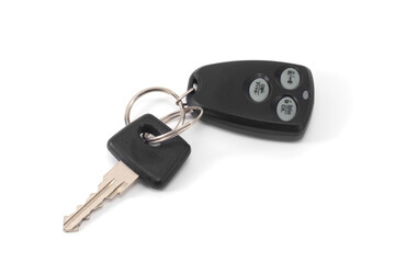the key with the remote control car alarm isolated