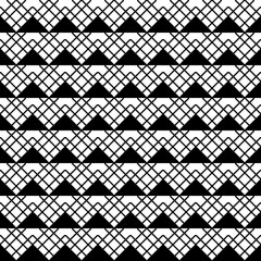 Simple geometric abstract background. Black and white seamless pattern. Abstract texture with wrapping lines for fabric and goods design. 
