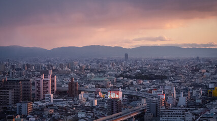 Fototapeta na wymiar Cityscape and building, Osaka, Japan