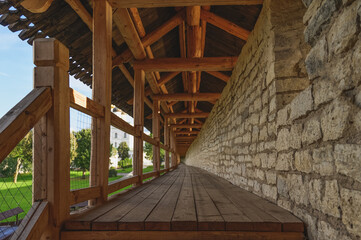 Obraz premium Image of the inner side of the fortress wall.