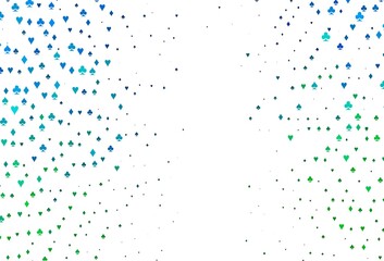 Light Blue, Green vector cover with symbols of gamble.