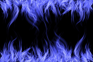 青い炎と黒背景