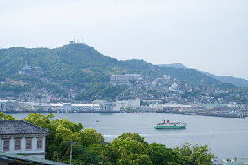 Fototapeta premium 長崎港と稲佐山