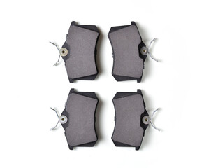 brake pads for disc brakes on a white background. car repair concept, brake replacement, car...