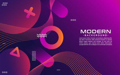 Abstract purple background with geometric shape element.