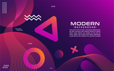 Abstract purple background with geometric shape element.
