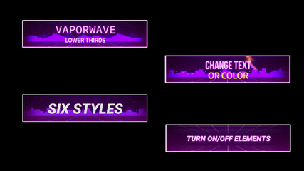 Vaporwave Lower Thirds