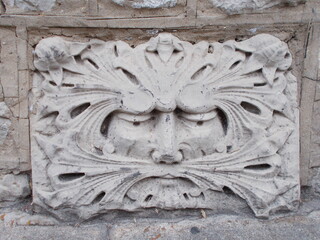 detail of the facade of the cathedral of st peter
