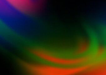 Dark Multicolor, Rainbow vector glossy bokeh pattern.