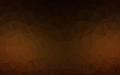 Obraz premium Dark Yellow, Orange vector polygonal pattern.