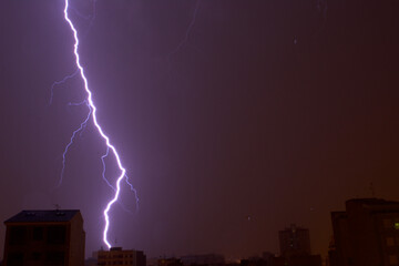 Trueno en Castellón de la plana, España