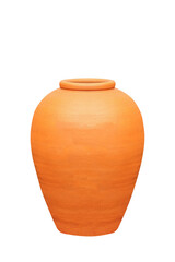 Clay pot isolated on white background