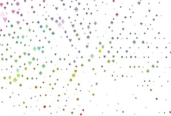 Light Multicolor, Rainbow vector cover with symbols of gamble.