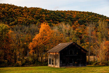 Fototapeta na wymiar Sharon Ct, USA Fall foliage and autumn colors.