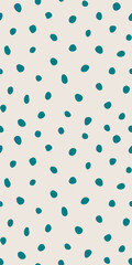 Hipster colorful seamless polka dot pattern. Vector irregular abstract texture with random hand drawn spots.