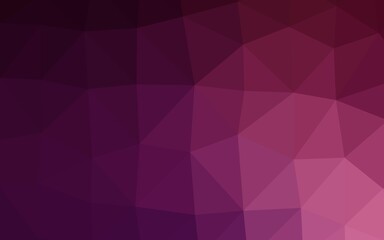 Obraz premium Dark Pink vector shining triangular template.