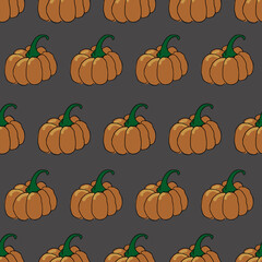 Pumpkins background seamless vector repeat gray background surface pattern design