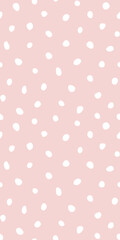 Hipster monochrome seamless polka dot pattern. Vector irregular abstract texture with random hand drawn spots.