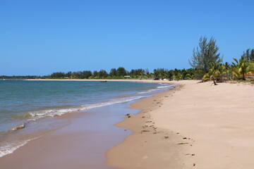 Sunny day in a Desert Beach in Brazil