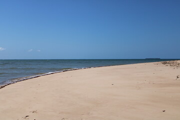 Sunny day in a Desert Beach in Brazil