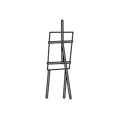 artistic canvas on tripod equipment linear