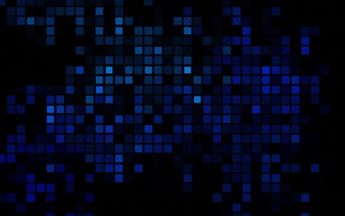 Dark BLUE vector template with crystals, rectangles.