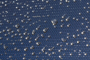 raindrops on a mosquito net
