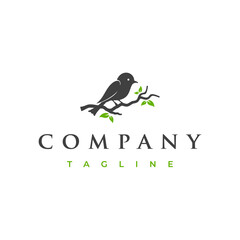 Nature bird logo design vector