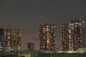 都心ビル群夜景
