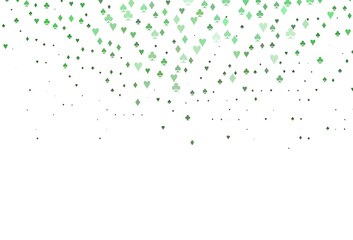 Light Green vector background with cards signs.