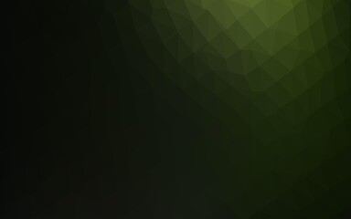 Fototapeta premium Dark Green vector shining triangular background.