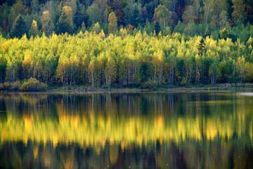The Hinggan mountains of China autumn landscape. 