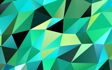 Light Green, Yellow vector abstract polygonal cover.