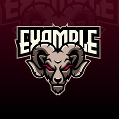 goat mascot esport logo