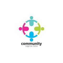 Adoption and community care Logo template vector