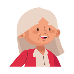 cute old woman avatar character