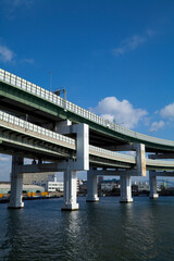 天保山運河と阪神高速