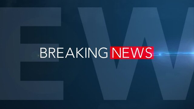 "BREAKING NEWS" Fullscreen 3D motion graphic in Blue. We also have this graphic in different colors! For more check out this seller's other videos.