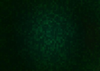 Dark Green vector backdrop with rectangles, squares.