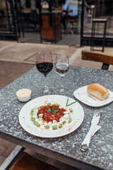 Ñoquis con vino