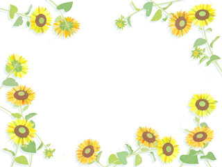 ひまわりのフレーム