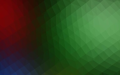 Dark Multicolor, Rainbow vector low poly layout.