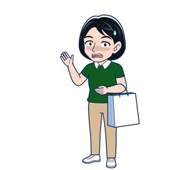 Beautiful woman in a green clothes