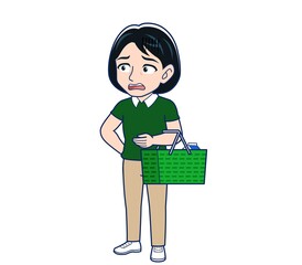 Beautiful woman in a green clothes