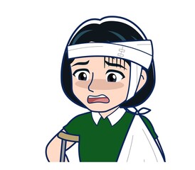 Beautiful woman in a green clothes