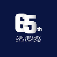 Fototapeta premium 65 Th Anniversary Celebration Vector Template Design Illustration