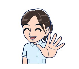 Nurse in a light blue uniform