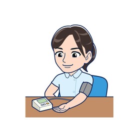 Nurse in a light blue uniform